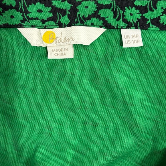 Boden Bee Tulip Sprig Button Front Jersey Mini Dress - Picture 6 of 9